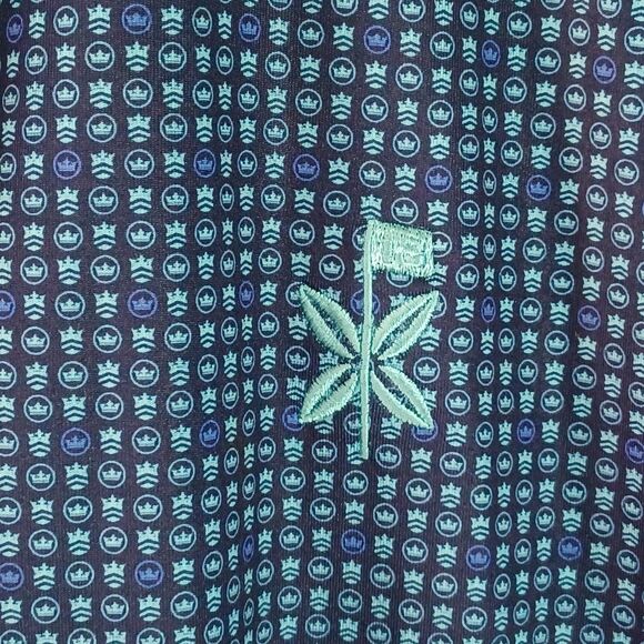 Peter Millar Summer Comfort Golf Polo Shirt Men Large AOP Crown Performance - Picture 6 of 11